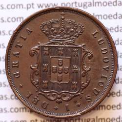 MOEDA 10 RÉIS COBRE (X RÉIS) 1873 (MBC) - REI D. LUIS I - WORLD COINS PORTUGAL KM514