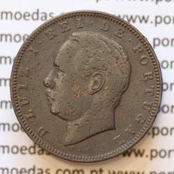 MOEDA 10 RÉIS BRONZE (X RÉIS) 1882 (MBC) - REI D. LUIS I - WORLD COINS PORTUGAL KM526