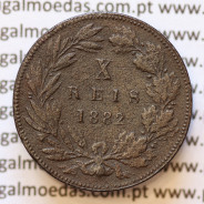 MOEDA 10 RÉIS BRONZE (X RÉIS) 1882 (BC) - REI D. LUIS I - WORLD COINS PORTUGAL KM526