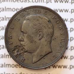 MOEDA 10 RÉIS BRONZE (X RÉIS) 1883 (MBC) - REI D. LUIS I - WORLD COINS PORTUGAL KM526