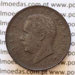 MOEDA 10 RÉIS BRONZE (X RÉIS) 1883 (BC) - REI D. LUIS I - WORLD COINS PORTUGAL KM526