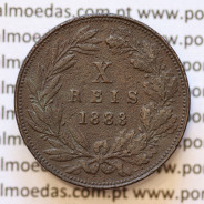 MOEDA 10 RÉIS BRONZE (X RÉIS) 1883 (BC) - REI D. LUIS I - WORLD COINS PORTUGAL KM526