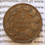 MOEDA 10 RÉIS BRONZE (X RÉIS) 1885 (MBC) - REI D. LUIS I - WORLD COINS PORTUGAL KM526