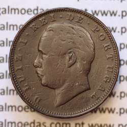 MOEDA 10 RÉIS BRONZE (X RÉIS) 1886 (BC+) - REI D. LUIS I - WORLD COINS PORTUGAL KM526