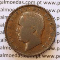MOEDA 10 RÉIS BRONZE (X RÉIS) 1886 (BC) - REI D. LUIS I - WORLD COINS PORTUGAL KM526