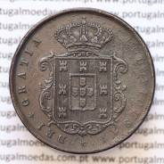 MOEDA 20 RÉIS COBRE ( XX RÉIS ) 1867 (MBC) - REI D. LUIS I - WORLD COINS PORTUGAL KM515