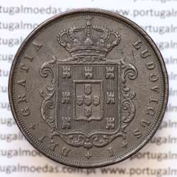 MOEDA 20 RÉIS COBRE ( XX RÉIS ) 1867 (MBC) - REI D. LUIS I - WORLD COINS PORTUGAL KM515