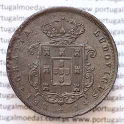 MOEDA 20 RÉIS COBRE ( XX RÉIS ) 1867 (MBC) - REI D. LUIS I - WORLD COINS PORTUGAL KM515