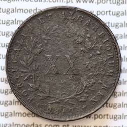MOEDA 20 RÉIS COBRE ( XX RÉIS ) 1867 (MBC) - REI D. LUIS I - WORLD COINS PORTUGAL KM515