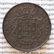 MOEDA 20 RÉIS COBRE ( XX RÉIS ) 1867 (MBC) - REI D. LUIS I - WORLD COINS PORTUGAL KM515