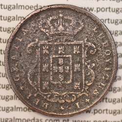 MOEDA 20 RÉIS COBRE ( XX RÉIS ) 1867 (BC- / REG) - REI D. LUIS I - WORLD COINS PORTUGAL KM515