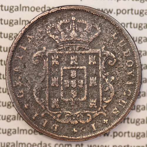 MOEDA 20 RÉIS COBRE ( XX RÉIS ) 1867 (BC- / REG) - REI D. LUIS I - WORLD COINS PORTUGAL KM515