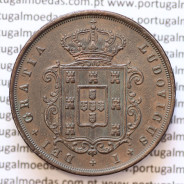 MOEDA 20 RÉIS COBRE ( XX RÉIS ) 1873 (MBC+ / BELA) - REI D. LUIS I - WORLD COINS PORTUGAL KM515