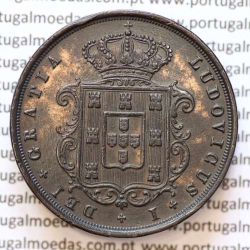 MOEDA 20 RÉIS COBRE ( XX RÉIS ) 1873 (MBC+) - REI D. LUIS I - WORLD COINS PORTUGAL KM515