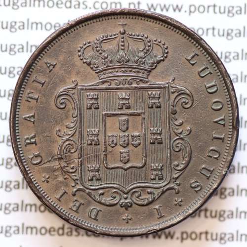 MOEDA 20 RÉIS COBRE ( XX RÉIS ) 1873 (MBC+) - REI D. LUIS I - WORLD COINS PORTUGAL KM515