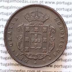MOEDA 20 RÉIS COBRE ( XX RÉIS ) 1873 (MBC+) - REI D. LUIS I - WORLD COINS PORTUGAL KM515