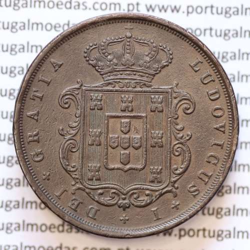 MOEDA 20 RÉIS COBRE ( XX RÉIS ) 1873 (MBC+) - REI D. LUIS I - WORLD COINS PORTUGAL KM515