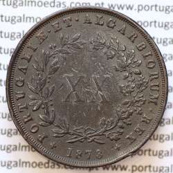 MOEDA 20 RÉIS COBRE ( XX RÉIS ) 1873 (MBC+) - REI D. LUIS I - WORLD COINS PORTUGAL KM515