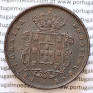 MOEDA 20 RÉIS COBRE ( XX RÉIS ) 1873 (MBC+) - REI D. LUIS I - WORLD COINS PORTUGAL KM515