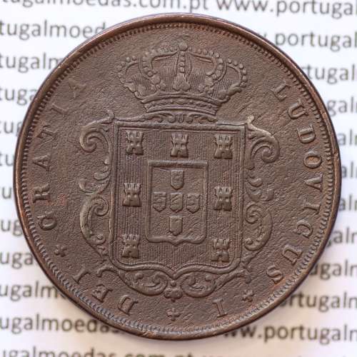 MOEDA 20 RÉIS COBRE ( XX RÉIS ) 1873 (MBC) - REI D. LUIS I - WORLD COINS PORTUGAL KM515