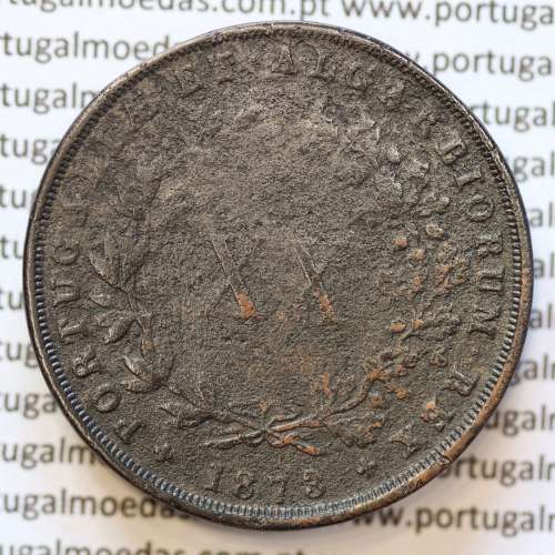 MOEDA 20 RÉIS COBRE ( XX RÉIS ) 1873 (BC) - REI D. LUIS I - WORLD COINS PORTUGAL KM515