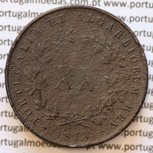 MOEDA 20 RÉIS COBRE ( XX RÉIS ) 1873 (BC-) - REI D. LUIS I - WORLD COINS PORTUGAL KM515