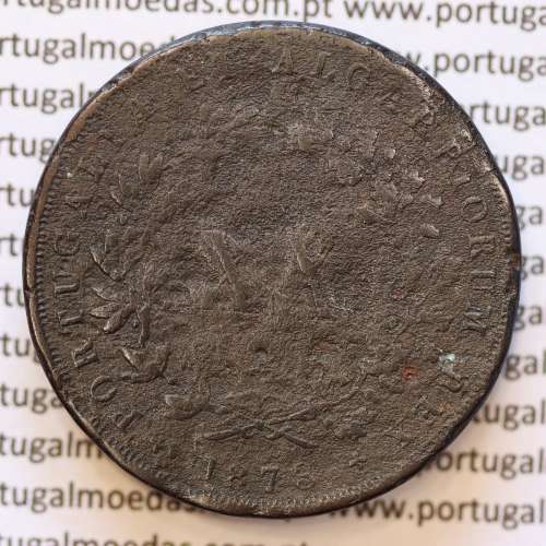 MOEDA 20 RÉIS COBRE ( XX RÉIS ) 1873 (BC- / REG) - REI D. LUIS I - WORLD COINS PORTUGAL KM515