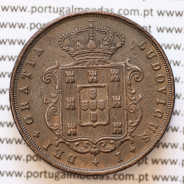 MOEDA 20 RÉIS COBRE ( XX RÉIS ) 1874 VARIANTE "4" COM PÉ" (MBC) - REI D. LUIS I - WORLD COINS PORTUGAL KM515