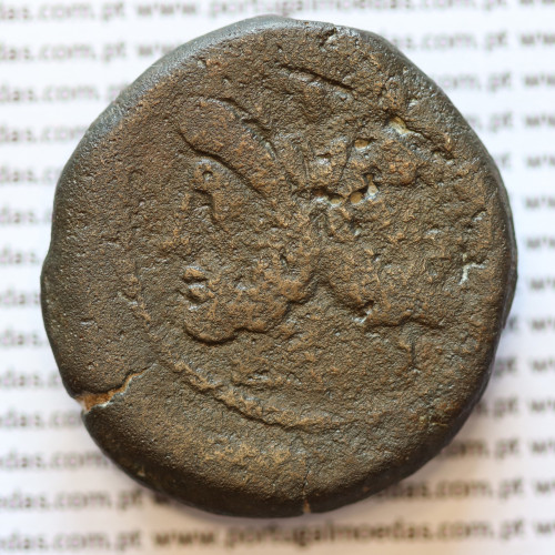 ASSE “AS” BRONZE DA REPÚBLICA ROMANA FAMÍLIA “AFRANIA” (ANO 150 a.C.) “SPURIUS AFRANIUS” LEGENDA ( S AFRA / ROMA )