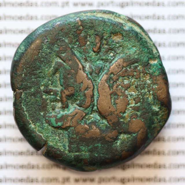MOEDA ASSE “AS” BRONZE DA REPÚBLICA ROMANA FAMÍLIA “ATILIA” (ANO 148 a.C.) “M. ATILIUS SARANUS” LEGENDA (M ATILI / ROMA)