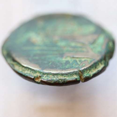 MOEDA ASSE “AS” BRONZE DA REPÚBLICA ROMANA FAMÍLIA “ATILIA” (ANO 148 a.C.) “M. ATILIUS SARANUS” LEGENDA (M ATILI / ROMA)