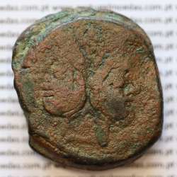 MOEDA ASSE “AS” BRONZE DA REPÚBLICA ROMANA FAMÍLIA “CORNELIA” (ANO 169 a.C. a 158 a.C.) LEGENDA (P BLAS / ROMA)
