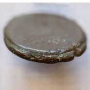 MOEDA ASSE “AS” BRONZE DA REPÚBLICA ROMANA FAMÍLIA “MAIANIA” (ANO 153 a.C.) “C. MAIANIUS” LEGENDA (C MAIANI / ROMA)