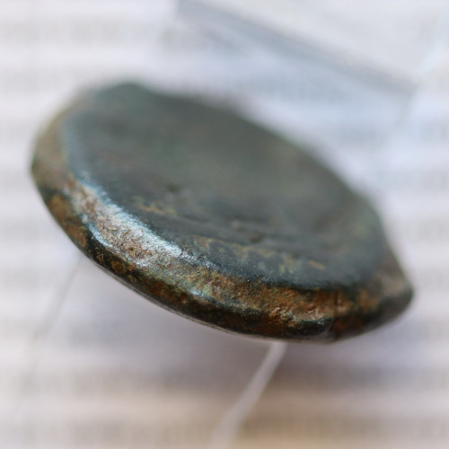 MOEDA TRIENS BRONZE DA REPÚBLICA ROMANA FAMÍLIA “MARCIA” (ANO 148 a.C.) “Q. MARC LIBO ” LEGENDA (C MARC / LIBO /ROMA)