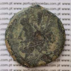 MOEDA ASSE “AS” BRONZE DA REPÚBLICA ROMANA FAMÍLIA “MATIENA” (ANO 179 a.C. a 170 a.C.) “MATIENUS” LEGENDA (MA / ROMA)