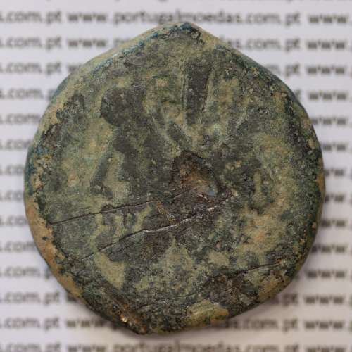 MOEDA ASSE “AS” BRONZE DA REPÚBLICA ROMANA FAMÍLIA “MATIENA” (ANO 179 a.C. a 170 a.C.) “MATIENUS” LEGENDA (MA / ROMA)