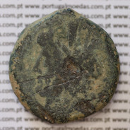 MOEDA ASSE “AS” BRONZE DA REPÚBLICA ROMANA FAMÍLIA “MATIENA” (ANO 179 a.C. a 170 a.C.) “MATIENUS” LEGENDA (MA / ROMA)