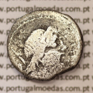 MOEDA DENÁRIO PRATA DA REPÚBLICA ROMANA FAMÍLIA “NONIA” (ANO 59 a.C.) LEGENDA (S.C. / SVFENAS / PR. L.V.P.F. / SEX.NONI)