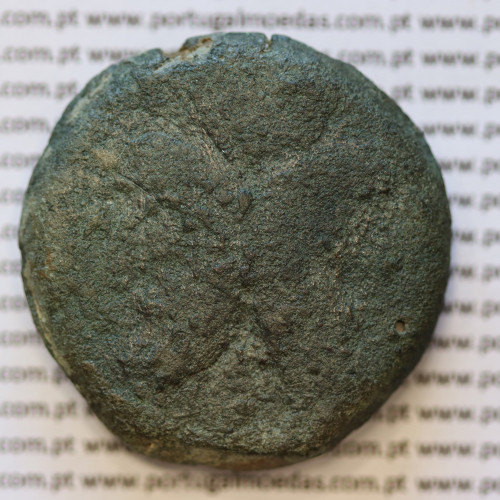 MOEDA ASSE “AS” BRONZE DA REPÚBLICA ROMANA FAMÍLIA “POMPEIA” (ANO 45 a.C.) “CNAEUS POMPEY JUNIOR” LEGENDA (CN MAG - IMP)