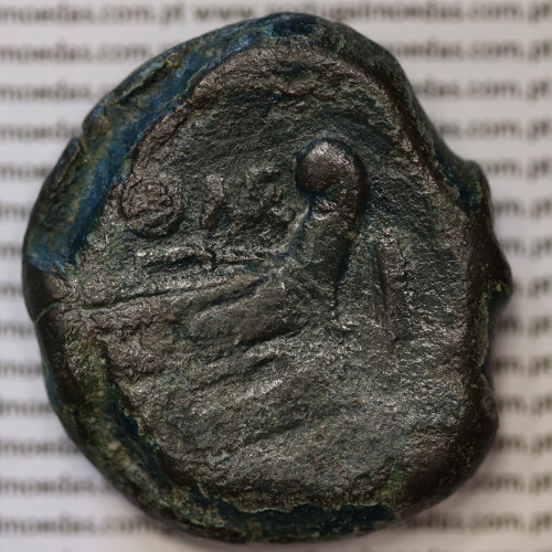 MOEDA ASSE “AS” BRONZE DA REPÚBLICA ROMANA FAMÍLIA “MAENIA” (ANO 189 a.C.  180 a.C.) “QUINTUS MAENIUS” LEGENDA (MAE / ROMA)