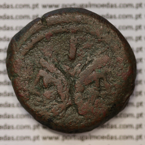 MOEDA ASSE “AS” BRONZE ANÓNIMO DA REPÚBLICA ROMANA (ANO 168 a.C. A 159 a.C.)