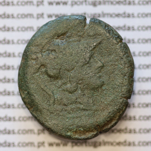 MOEDA TRIENS BRONZE ANÓNIMO DA REPÚBLICA ROMANA (ANO 217 a.C. A 215 a.C.)