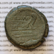 MOEDA TRIENS BRONZE ANÓNIMO DA REPÚBLICA ROMANA (ANO 217 a.C. A 215 a.C.)