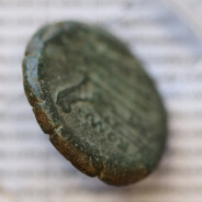 MOEDA TRIENS BRONZE ANÓNIMO DA REPÚBLICA ROMANA (ANO 217 a.C. A 215 a.C.)