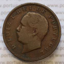 Moeda 20 Réis Bronze (XX Réis) 1882 (BC) - Rei D. LUIS I - World Coins Portugal KM527