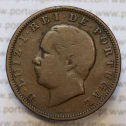 Moeda 20 Réis Bronze (XX Réis) 1882 (BC) - Rei D. LUIS I - World Coins Portugal KM527