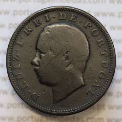 Moeda 20 Réis Bronze (XX Réis) 1882 (BC) - Rei D. LUIS I - World Coins Portugal KM527