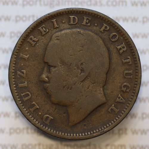Moeda 20 Réis Bronze (XX Réis) 1882 (BC) - Rei D. LUIS I - World Coins Portugal KM527