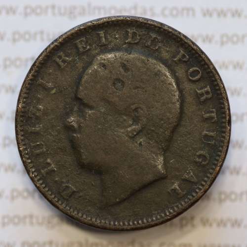 Moeda 20 Réis Bronze (XX Réis) 1882 (BC-) - Rei D. LUIS I - World Coins Portugal KM527