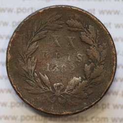 Moeda 20 Réis Bronze (XX Réis) 1882 (BC- / REG) - Rei D. LUIS I - World Coins Portugal KM527